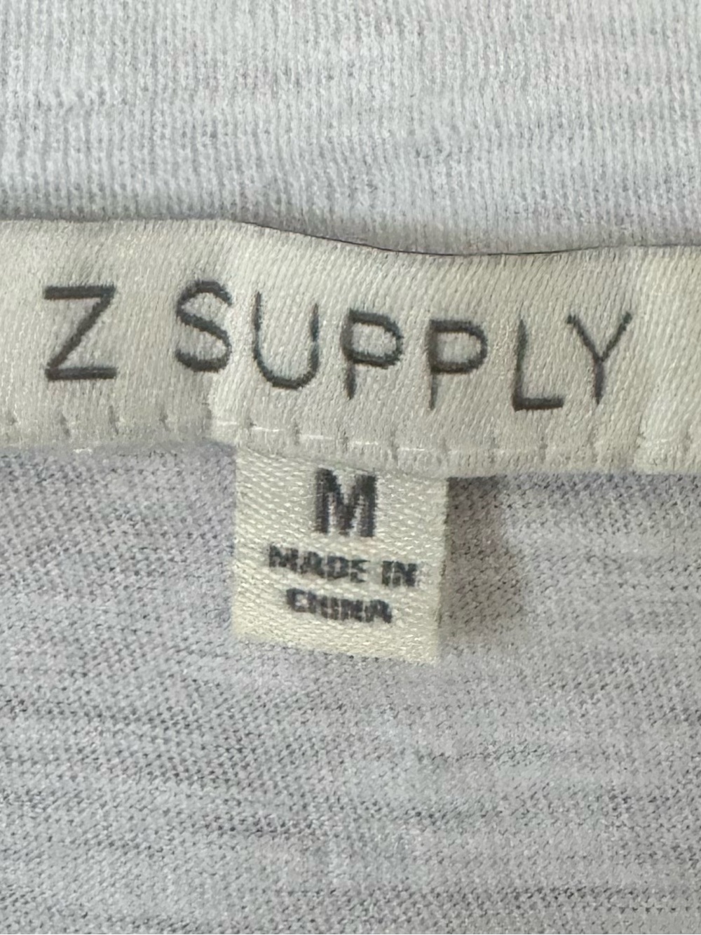 Z Supply White Tank with Black Stripe V-Neck - Picture 3 of 5